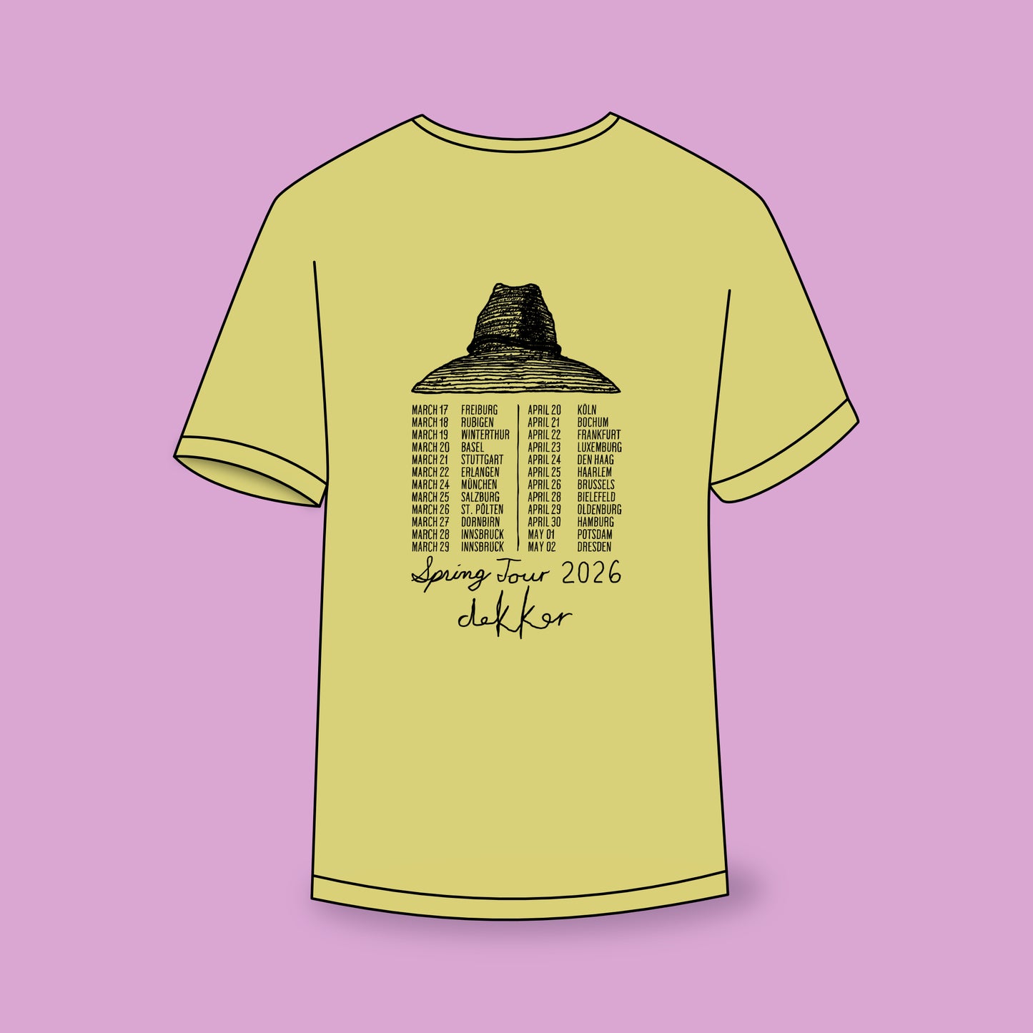Dekker – Spring Tour 2026 – Shirt